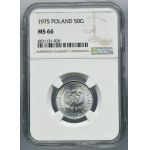 50 groszy 1975 - NGC MS66