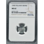 1 grosz 1949 - NGC MS62