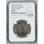 10 or 1964 Casimir le Grand - NGC MS65 - inscription en relief sur l'avers