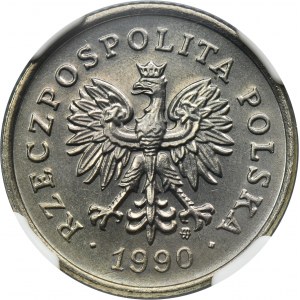 50 groszy 1990 - NGC MS65