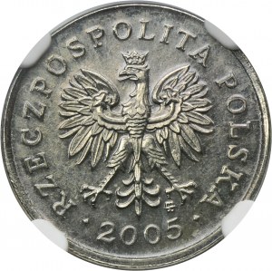 Vzorka peňazí, 2 mince 2005 - NGC MS63 - veľmi vzácne