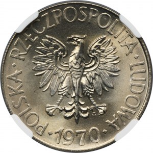 10 złotych 1970 Kościuszko - NGC MS65