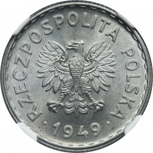 1 złoty 1949 Aluminium - NGC MS67