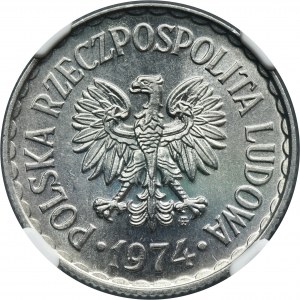 1 złoty 1974 - NGC MS64