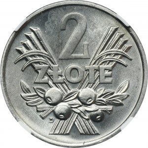 2 złote 1970 Jagody - NGC MS64 - ostry daszek