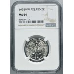 2 złote 1974 Jagody - NGC MS64