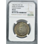 10 gold 1964 Casimir the Great - NGC MS66 - relief inscription on obverse