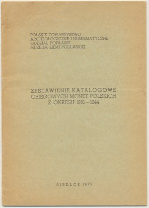 PTAiN, Katalogliste der polnischen Umlaufmünzen aus dem Zeitraum 1916-1944