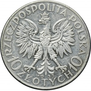 Testa di donna, 10 zloty Varsavia 1933