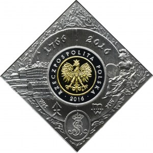 5 Oro 2016 250° Anniversario della fondazione della zecca di Varsavia