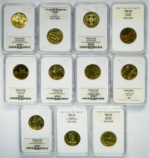 Sada, 2 zlaté GOLD NORDIC 1999-2009 (11 ks)