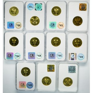 Zestaw, 2 złote GOLD NORDIC 1999-2009 (11 szt.)