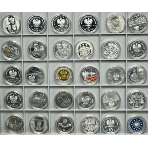 Zestaw, 10 złotych 2000-2004 (30 szt.)