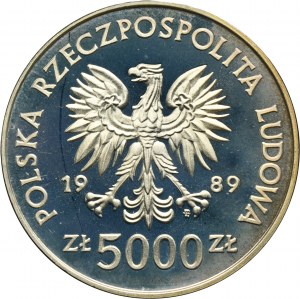 5 000 zl 1989 Toruň - Mikuláš Koperník