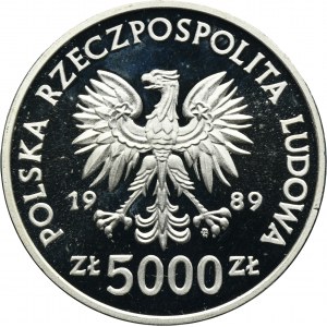 5 000 zlatých 1989 Vladislav II Jagiello, busta