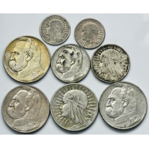 Set, II RP, 2-10 gold 1932-1936 (8 pieces).