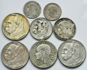 Set, II RP, 2-10 gold 1932-1936 (8 pieces).