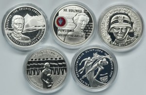 Zestaw, 10 złotych 2004-2010 (5 szt.)