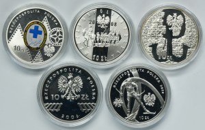 Zestaw, 10 złotych 2004-2010 (5 szt.)