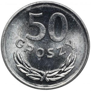 DESTRUKT, 50 groszy 1982 - chýba číslo dátumu