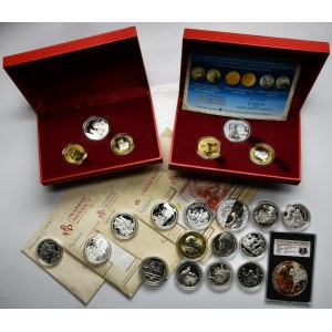 Set, Pologne, Trésor de la Monnaie de Pologne, Pièces et médailles (22 pcs.)