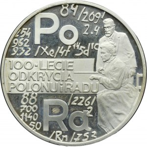 20 oro 1998 100° anniversario della scoperta del polonio e del radio