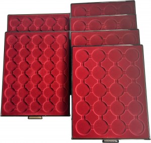 Set, Leuchturm coin trays (6 pieces).