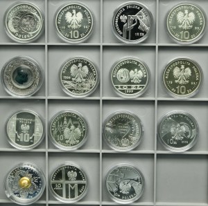 Zestaw, 10 złotych 1996-2008 (15 szt.)