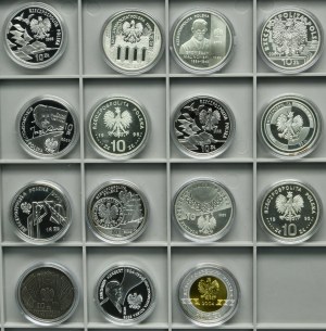 Set, 10 gold 1998-2008 (15 pieces).
