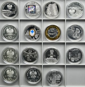 Zestaw, 10 złotych 1996-2014 (15 szt.)