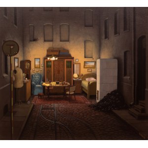 Jacek Yerka (ur. 1952 Toruń), Ślepa uliczka, 1990