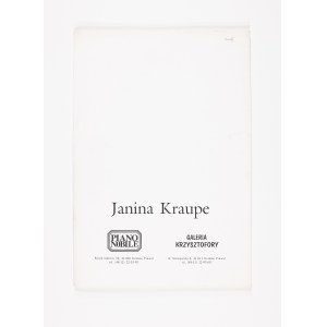 Janina Kraupe. Malarstwo i grafika. Retrospektywa 1996, Kraków 1996