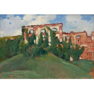 Bronisława Rychter-Janowska (1868 Kraków - 1953 Kraków), Ruins of the palace in Luka, 1937