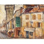 Maria Melania Mutermilch Mela Muter (1876 Warschau - 1967 Paris), Blick auf die Rue Carreterie und den Glockenturm der Kirche Saint Augustin in Avignon, 1940er Jahre.
