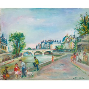 Jakub Zucker (1900 Radom - 1981 Nowy Jork), Widok na Pont Saint Michel w Paryżu
