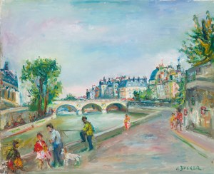 Jakub Zucker (1900 Radom - 1981 Nowy Jork), Widok na Pont Saint Michel w Paryżu