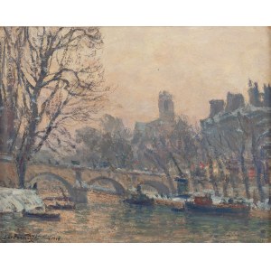 Stefan Domaradzki (1897 Nizhny Novgorod - 1983 Nandy bei Paris), An der Seine in Paris, 1948