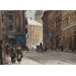 Wladyslaw Chmielinski (1911 Warsaw - 1979 Warsaw), View of the Royal Castle in Warsaw from Swietojanska Street