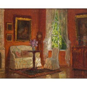 Konstanty Mackiewicz (1894 Małoryta pri Brześći - 1985 Lodž), interiér salónu