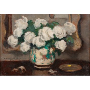 Alfons Karpiński (1875 Rozwadów bei Tarnobrzeg - 1961 Kraków), Weiße Rosen.