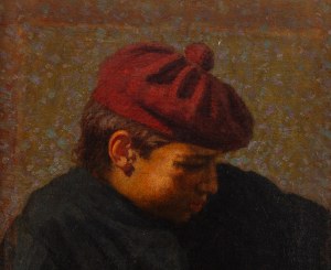 Nikodem Sylwanowicz (1834 Cyncewicze koło Wilejki - 1919 Cyncewicze koło Wilejki), Portret syna artysty, Stanisława