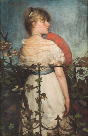 Franciszek Streitt (1839 Brody k. Lwowa - 1890 Monachium), Dama w ogrodzie