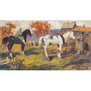 Alessio Issupoff (1889 Kirov - 1957 Rom), Auf dem Bauernhof