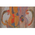 Maurice Blond (1899 Lodz - 1974 Clamart, France), Armchair with yellow violin (Fauteuil au violon jaune), 1971.