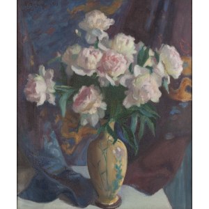 Władysław Majewski (1881 Proszowice - 1925 Warschau), Rosen in einer Vase, 1923