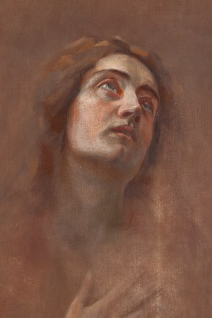 Kazimierz Mordasewicz (1859 Mińsk - 1923 Paryż), Maria Magdalena pokutująca (Portret żony artysty, Marii Antoniny ?), 1909