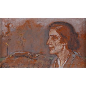 Wlastimil Hofman (1881 Prag - 1970 Szklarska Poreba), Porträt einer Frau, 1961 (?)