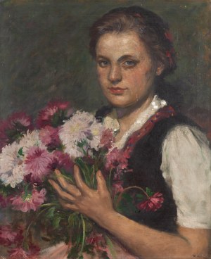 Róza Molnár (1900 - 1977 ), Portret dziewczyny w stroju węgierskim