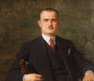 Kazimierz Teofil Pochwalski (1855 Kraków - 1940 Kraków), Portret Bolesława Kotkowskiego, 1927