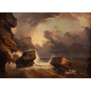 Autor neznámý (19. století), Ztroskotání lodi během bouře